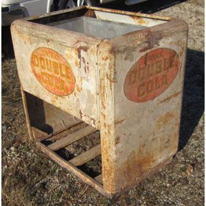 antique double cola cooler